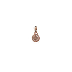 Ladies 10K Rose Gold Halo Round Cluster Diamond Pendant 0.26 CT 17MM
