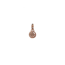 Load image into Gallery viewer, Ladies 10K Rose Gold Halo Round Cluster Diamond Pendant 0.26 CT 17MM
