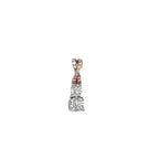 Ladies 10K Rose Gold Infinity Miracle Round Diamond Pendant 0.22 CT 18MM