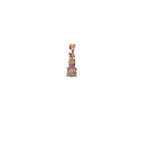 Ladies 10K Rose Gold Infinity Miracle Round Diamond Pendant 0.22 CT 18MM