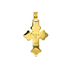 10K Two-Tone Gold Gothic Diamond Cross Pendant 1.61 CT 1.7"