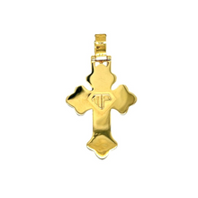 Load image into Gallery viewer, 10K Two-Tone Gold Gothic Diamond Cross Pendant 1.61 CT 1.7&quot;
