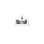 10K White Gold Dog Bone Diamond Pendant 1.72 CT 0.85"