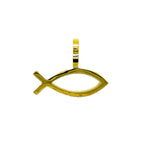 10K Yellow Gold Diamond Ichthys symbol Pendant 1.13 CT 0.95"