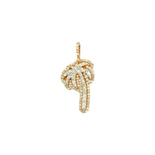 Load image into Gallery viewer, 10K Two-Tone Gold Palm Tree Diamond Pendant 0.96 CT 1.26&quot;
