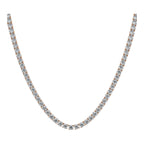 14K Rose Gold 10 Pointer Solitaire Tennis Diamond Chain 16-26"