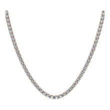 Load image into Gallery viewer, 14K Rose Gold 10 Pointer Solitaire Tennis Diamond Chain 16-26&quot;
