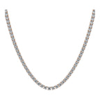 14K Rose Gold 20 Pointer Solitaire Tennis Diamond Chain 16-26"