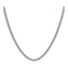 Load image into Gallery viewer, 14K Rose Gold 20 Pointer Solitaire Tennis Diamond Chain 16-26&quot;
