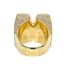 Load image into Gallery viewer, 10K Yellow Gold 26MM 3D Initial Letter M Diamond Ring 4.98 CT
