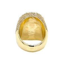 Load image into Gallery viewer, 10K Yellow Gold 26MM 3D Dome Oval Shape Pinky Diamond Ring 5.88 CT
