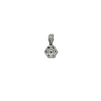 Ladies 10K White Gold Flower Cluster Diamond Pendant 0.45 CT 13MM