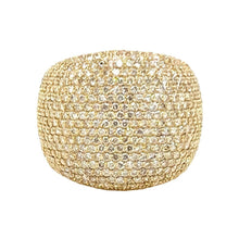 Load image into Gallery viewer, 10K Yellow Gold 21MM 3D Dome Shape Pinky Diamond Ring 4.37 CT
