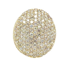 Load image into Gallery viewer, 10K Yellow Gold 26MM 3D Dome Oval Shape Pinky Diamond Ring 5.88 CT

