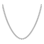 14K White Gold 31 Pointer Solitaire Tennis Diamond Chain 16-26"
