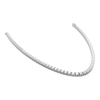 14K White Gold 15 Pointer Solitaire Tennis Diamond Chain 16-26"