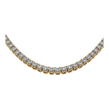 Load image into Gallery viewer, 14K Yellow Gold 10 Pointer Solitaire Tennis Diamond Chain 16-26&quot;
