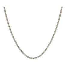 Load image into Gallery viewer, 14K Yellow Gold 10 Pointer Solitaire Tennis Diamond Chain 16-26&quot;
