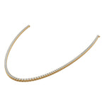 14K Yellow Gold 10 Pointer Solitaire Tennis Diamond Chain 16-26"