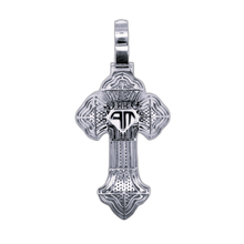 Load image into Gallery viewer, 10K White Gold Gothic Diamond Cross Pendant 8.52CT 3.92&quot;
