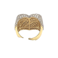 Load image into Gallery viewer, Unisex 14K Yellow Gold 3D Heart Shape Baguette Diamond Ring 4.76 CT
