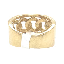 Load image into Gallery viewer, Mens 10K Yellow Gold Miami Cuban Diamond Band Ring 0.67 CT
