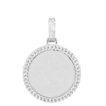 Load image into Gallery viewer, 10K White Gold Miami Cuban Memory Frame Diamond Pendant 0.65 CT 2.1&quot;
