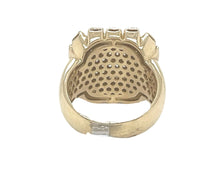 Load image into Gallery viewer, Mens 14K Yellow Gold Pillow Shape Cluster Diamond Ring 2.75 CT
