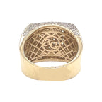 Mens 14K Yellow Gold Claw Shape Pinky Diamond Ring 2.5 CT
