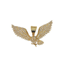 Load image into Gallery viewer, 10K Yellow Gold Flying Eagle Diamond Pendant 1.6 CT 1.25&quot;
