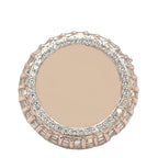 10K Rose Gold 24.5MM Round Memory Frame Baguette Diamond Ring 2.68 CT