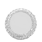 10K White Gold 24.5MM Round Memory Frame Baguette Diamond Ring 2.58 CT