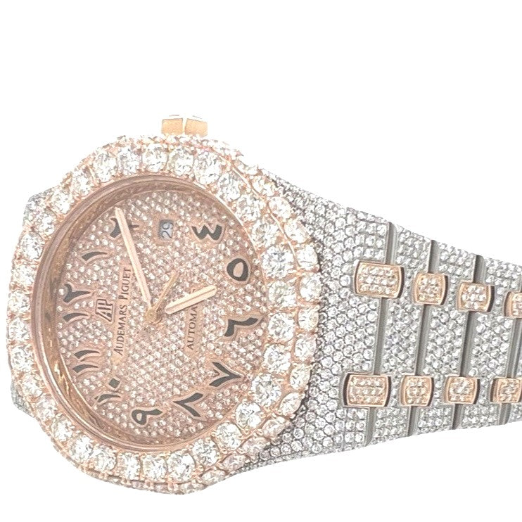 Audemars Piguet Royal Oak 18K/ Steel Two-Tone 41MM VS Diamond Watch 25,56 CT
