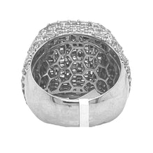 Load image into Gallery viewer, Mens 14K White Gold Square Shape Chandelier Baguette Diamond Ring 7.07 CT
