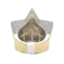 Load image into Gallery viewer, Mens 10K Yellow Gold 3D Star Diamond Ring 4.23 CT
