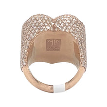 Load image into Gallery viewer, Unisex 10K Rose Gold 3D Puffed Heart Shape Diamond Ring 6.1 CT
