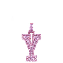 Load image into Gallery viewer, 10K Rose White Gold 3D Letter Y Initial Diamond Pendant 1.40 CT 1.5&quot;
