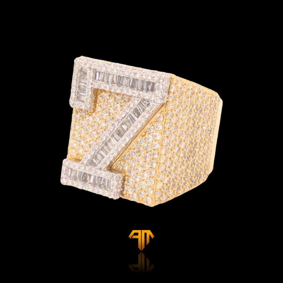 Custom Yellow Gold "7" Ring