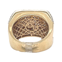 Load image into Gallery viewer, Mens 14K Yellow Gold Concave Top Diamond Band ng 3.5 CT
