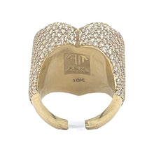 Load image into Gallery viewer, Unisex 10K Yellow Gold 3D Puffed Heart Shape Diamond Ring 6.23 CT
