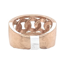 Load image into Gallery viewer, Mens 10K Rose Gold Miami Cuban Diamond Band Ring 0.68 CT
