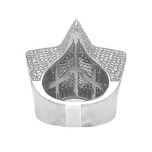 Load image into Gallery viewer, Mens 10K White Gold 3D Star Diamond Ring 4.23 CT
