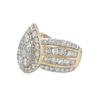 14K Yellow Gold Pear Shape 21MM Bridal Engagement Diamond Ring 5.0 CT