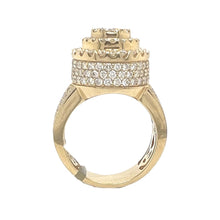 Load image into Gallery viewer, Mens 10K Yellow Gold 3D Round Top Lollipop Style Diamond Ring 4.18 CT
