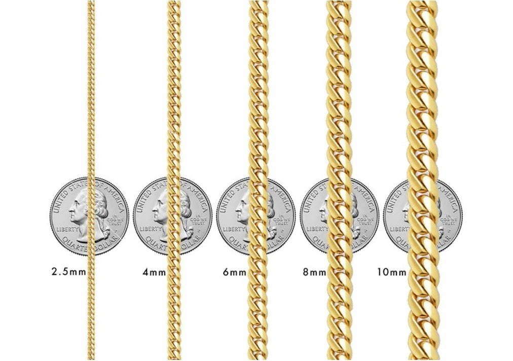 Solid Italian 10K Yellow Gold Miami Cuban Chain 5MM 18-28 Inches