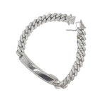 10K White Gold 8.25MM Miami Cuban ID Pave Diamond Bracelet 2.8 CT 7"