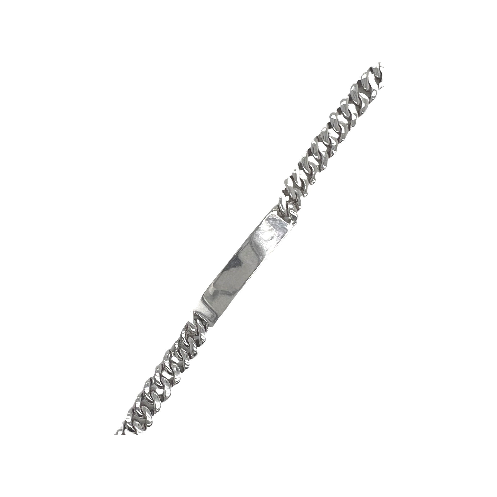 10K White Gold 8.25MM Miami Cuban ID Pave Diamond Bracelet 2.8 CT 7"
