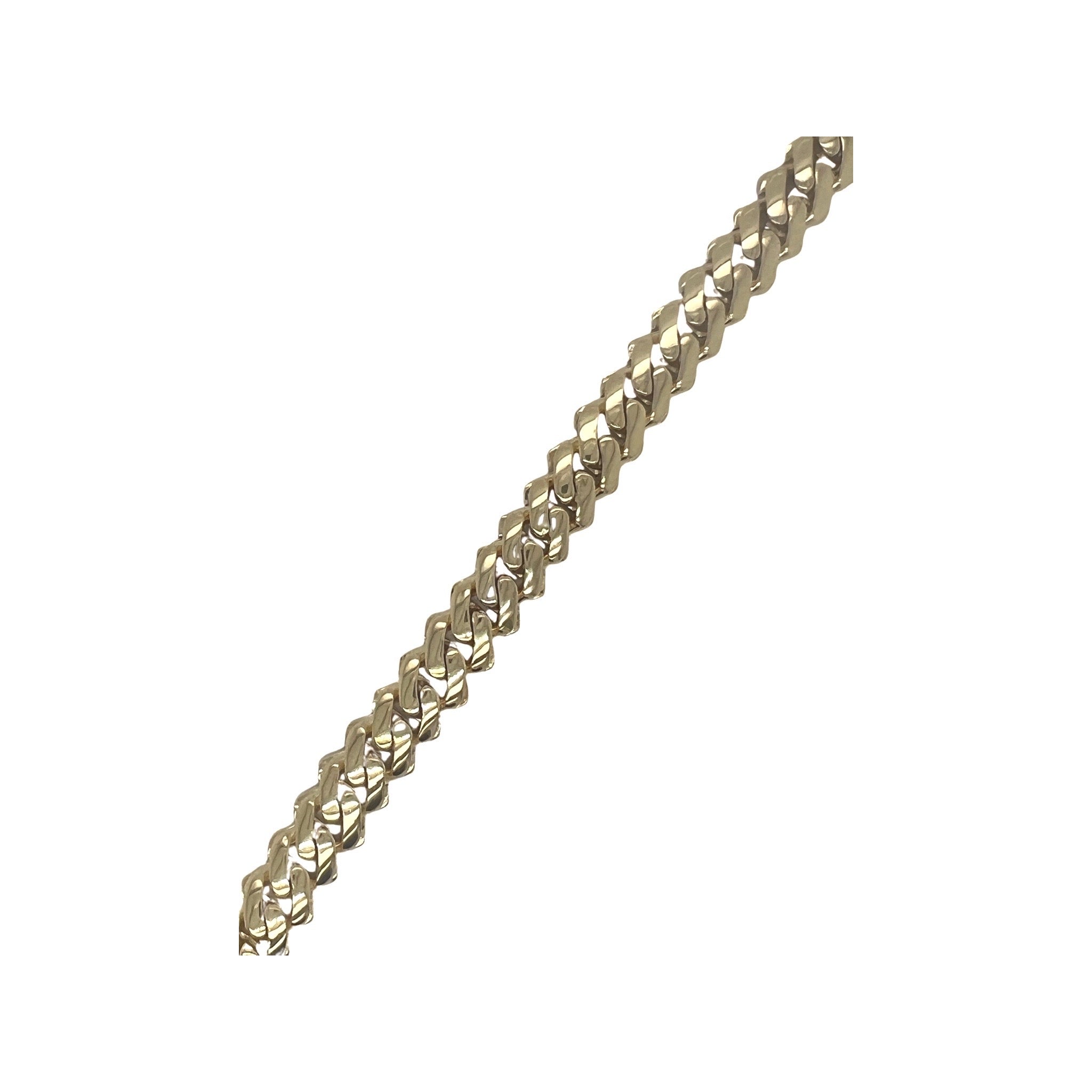 10K Yellow Gold 10.5MM Prong Set Miami Cuban Diamond Bracelet 8.16 CT 8.5"