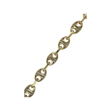 Load image into Gallery viewer, 10K Yellow Gold 12MM Puff Mariner Link Diamond Bracelet 5.23 CT 8.5&quot;
