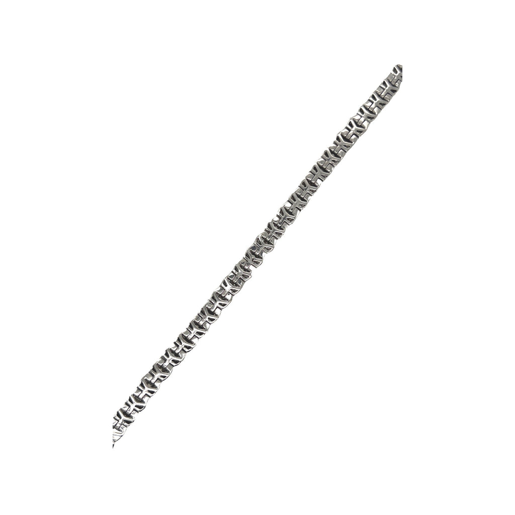 14K White Gold 5.75MM Tennis Baguette Diamond Bracelet 5.51 CT 8.5"